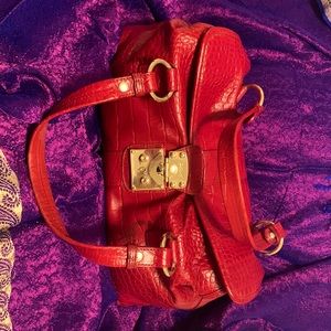 DKNY Berry Red Leather Purse